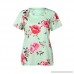 T Shirts for Womens FORUU Ladies Short Sleeve Floral Printed Blouse Top Clothes Green B0799KYXFT